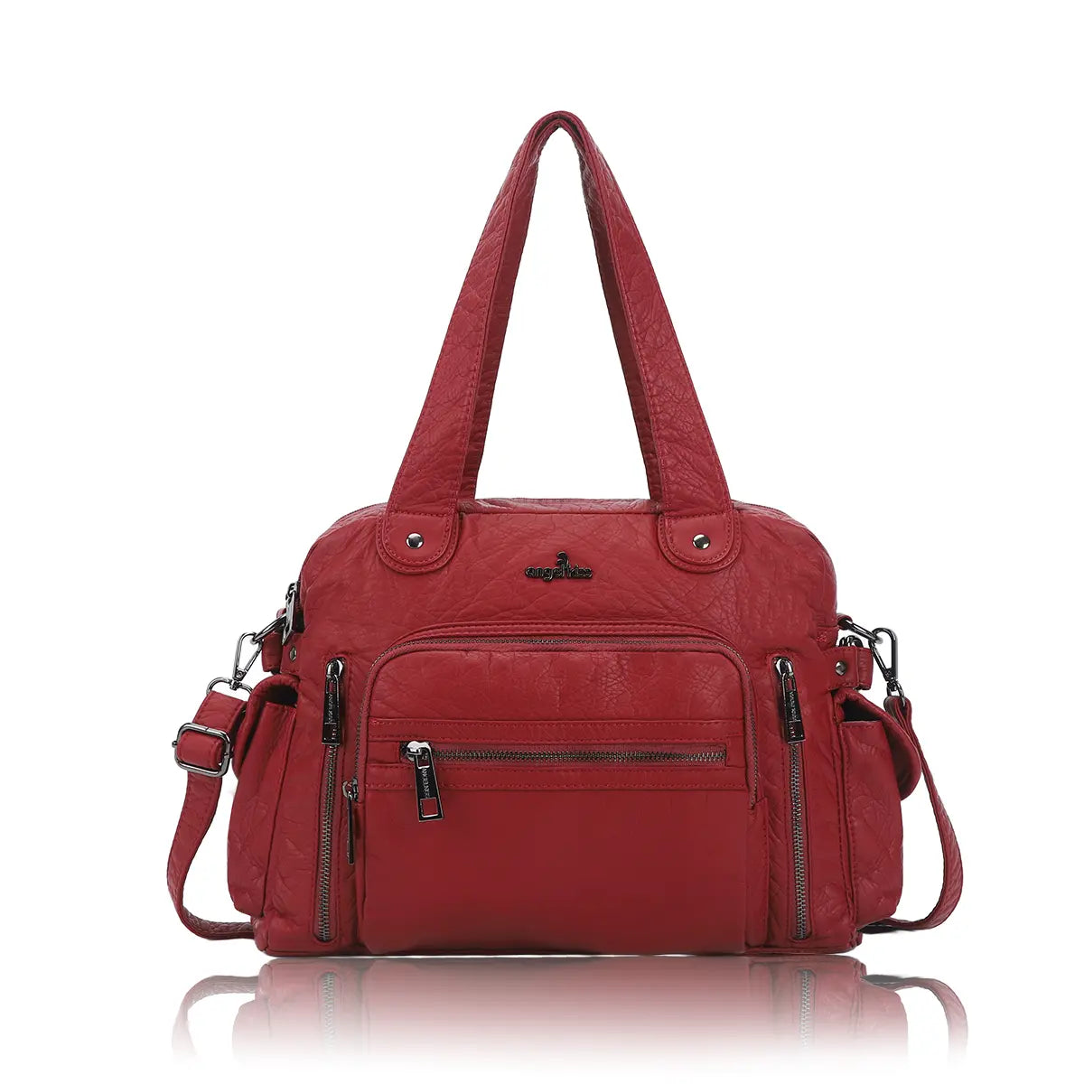 Slim Vegan Leather Tote Bag for Office | Waterproof PU Leather
