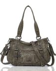 Vintage Studded Vegan Leather Everyday Bag | Custom Hardware