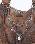 Retro Y2K Double Layer Chain Bag Charm with Letter