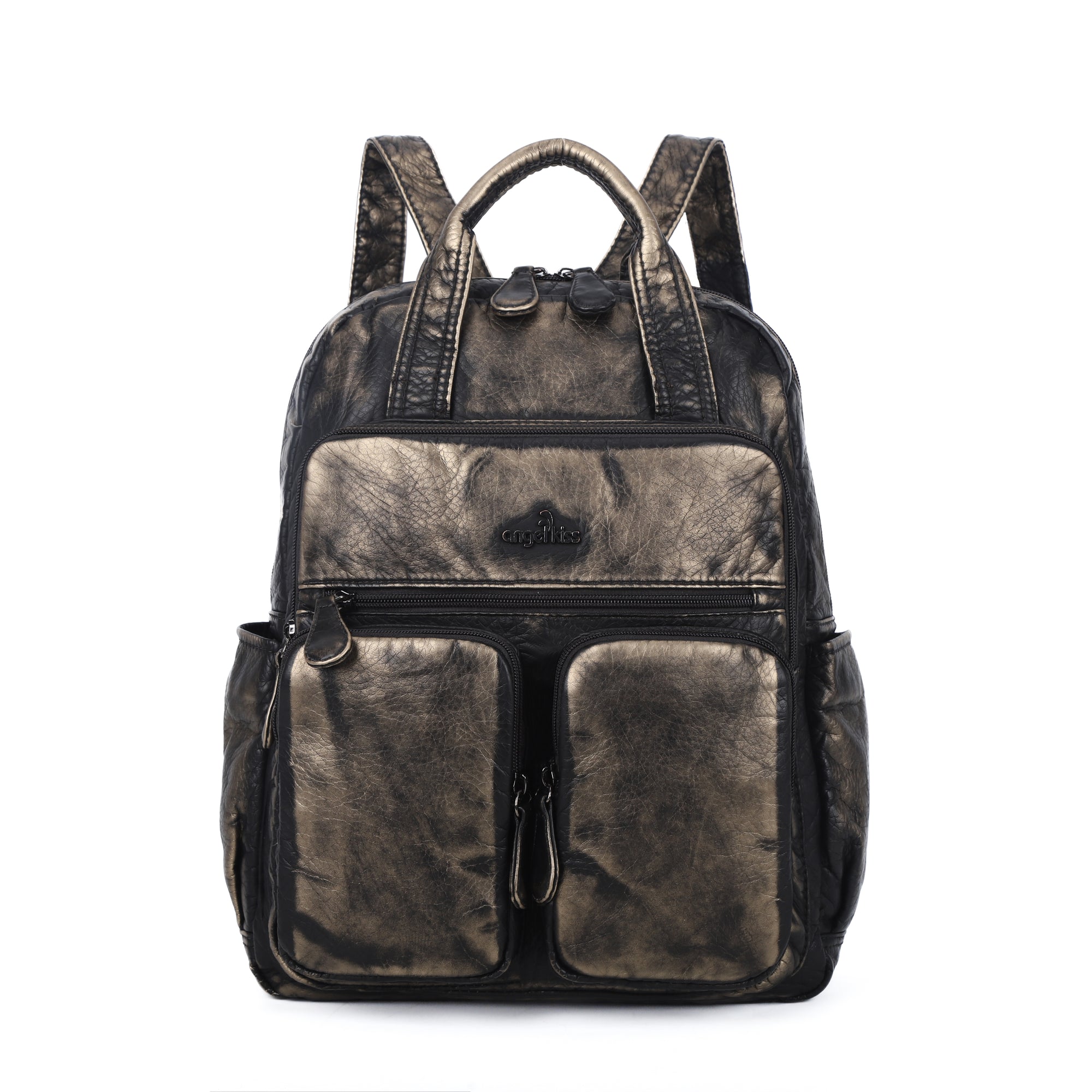 Retro large capacity stylish comfortable durable backpack-Angelkiss Bag
