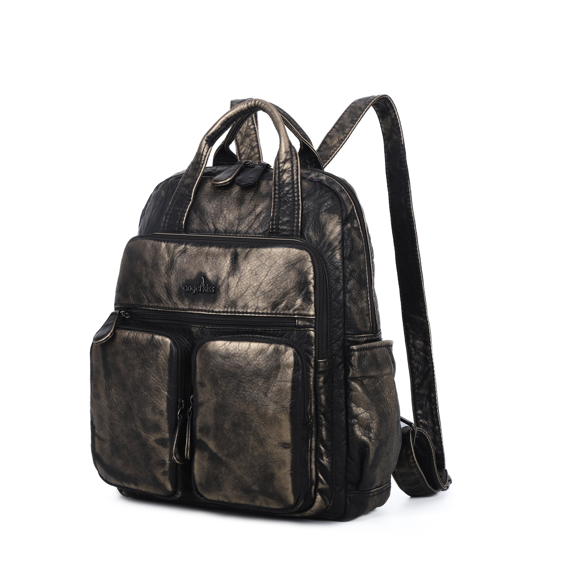 Retro large capacity stylish comfortable durable backpack-Angelkiss Bag