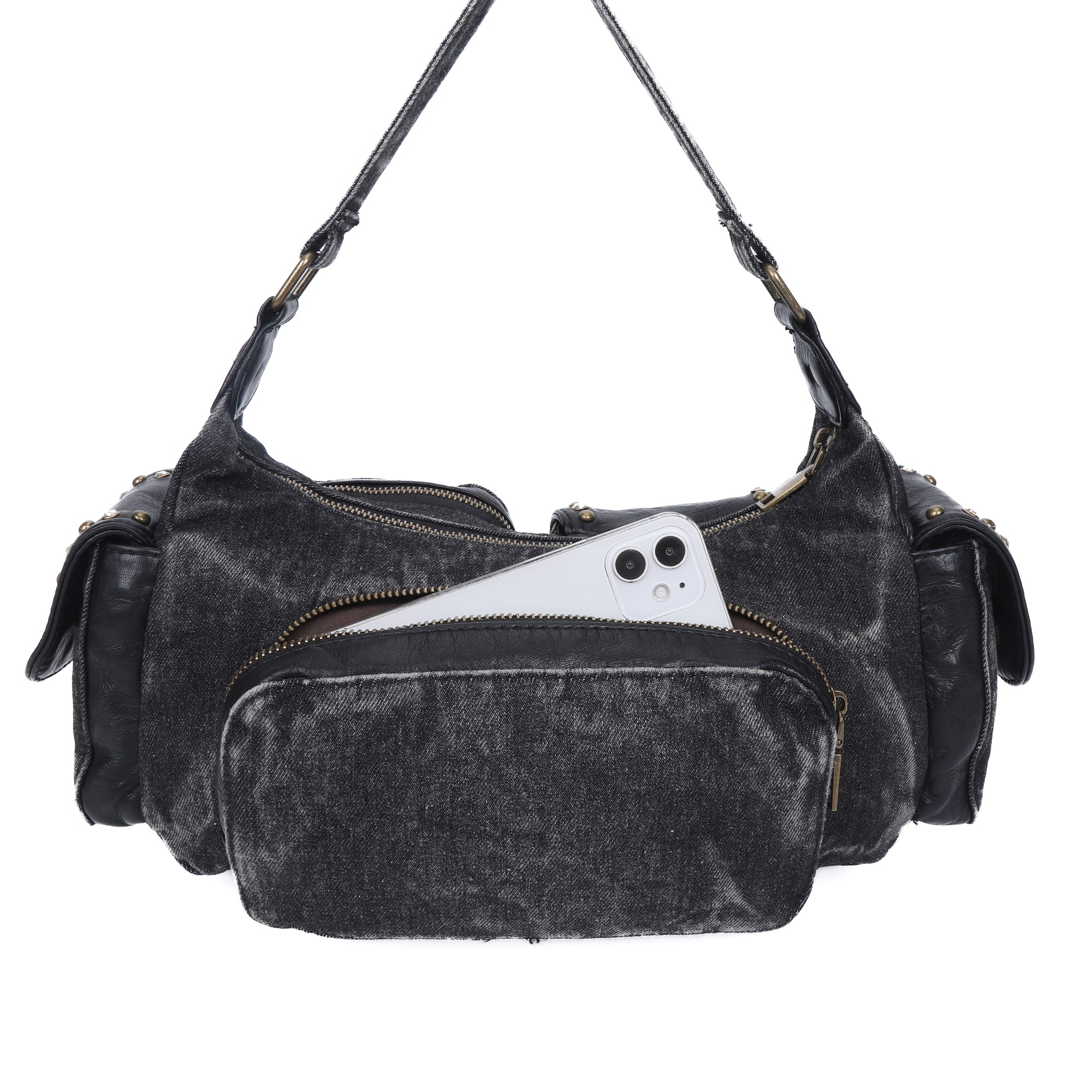 woman Retro Denim three-dimensional light luxury chic daily dinner party handbag-Angelkiss Bag