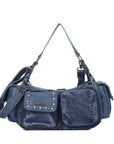 woman Retro Denim three-dimensional light luxury chic daily dinner party handbag-Angelkiss Bag