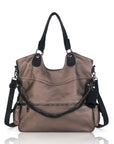 Vegan PU Leather Tote Shoulder Bag, Large Capacity – Ideal for Work, School, Business & Travel