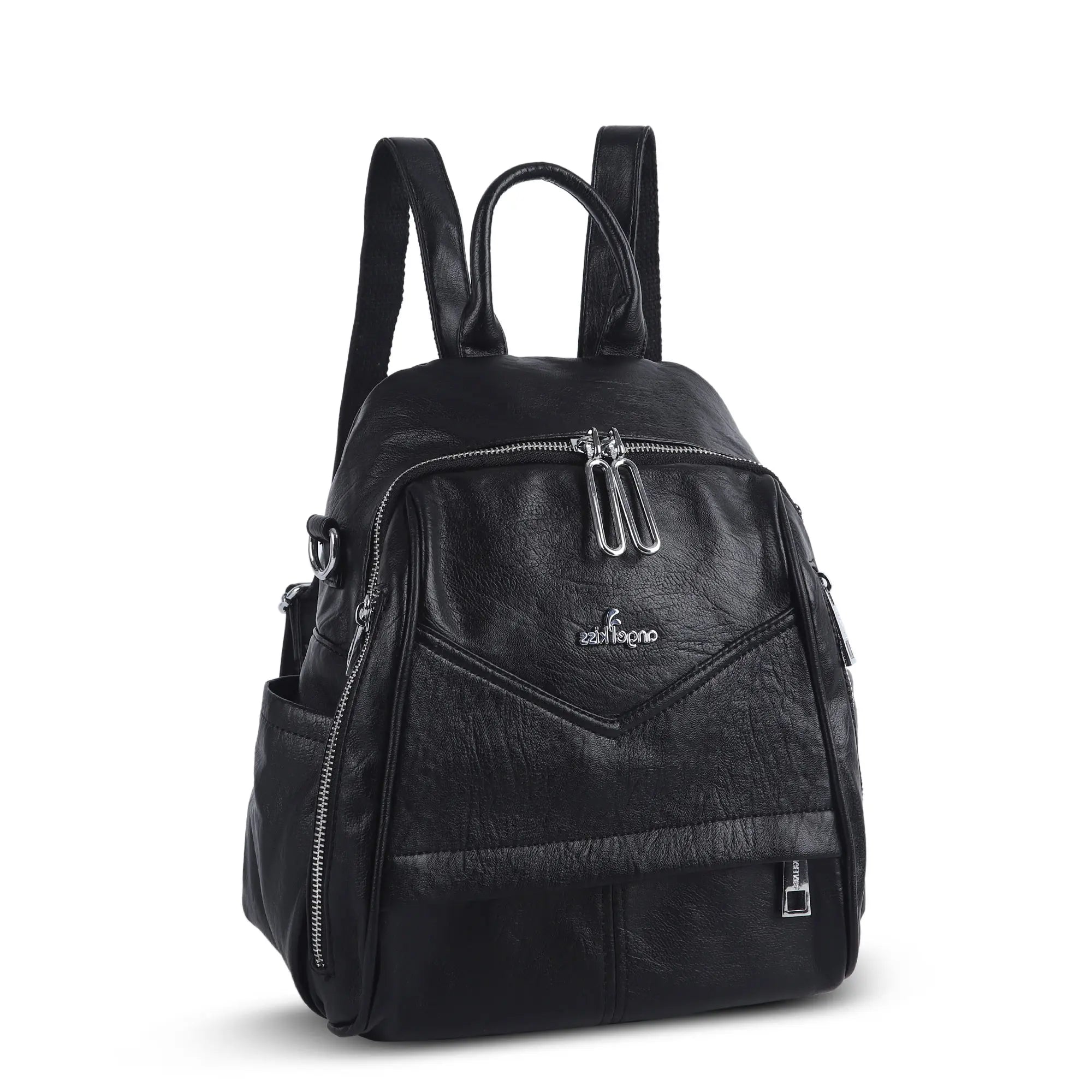 anti-theft leather backpack Lightweight Multi-Functional Anti-Theft Backpack – Angelkiss Bag