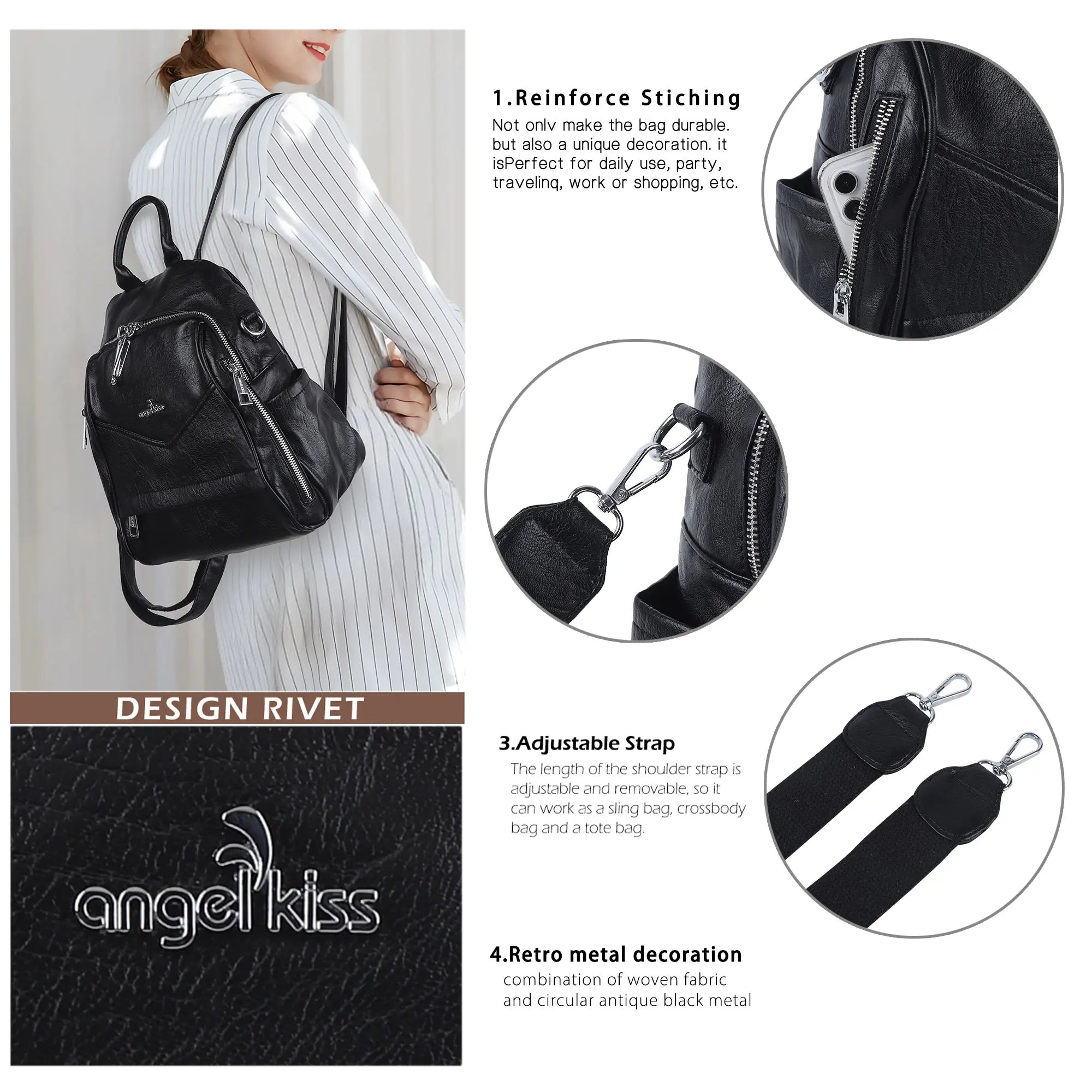 Lightweight Multi-Functional Anti-Theft Backpack