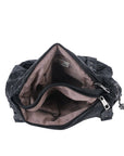 Vintage Studded Shoulder Bag with Dual Front Pockets