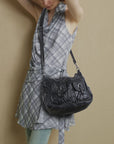 Vintage Studded Shoulder Bag with Dual Front Pockets