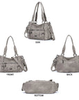 Vintage Studded Vegan Leather Everyday Bag | Custom Hardware
