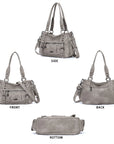 Vintage Studded Vegan Leather Everyday Bag | Custom Hardware