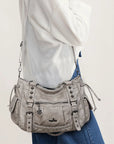 Vintage Studded Vegan Leather Everyday Bag | Custom Hardware