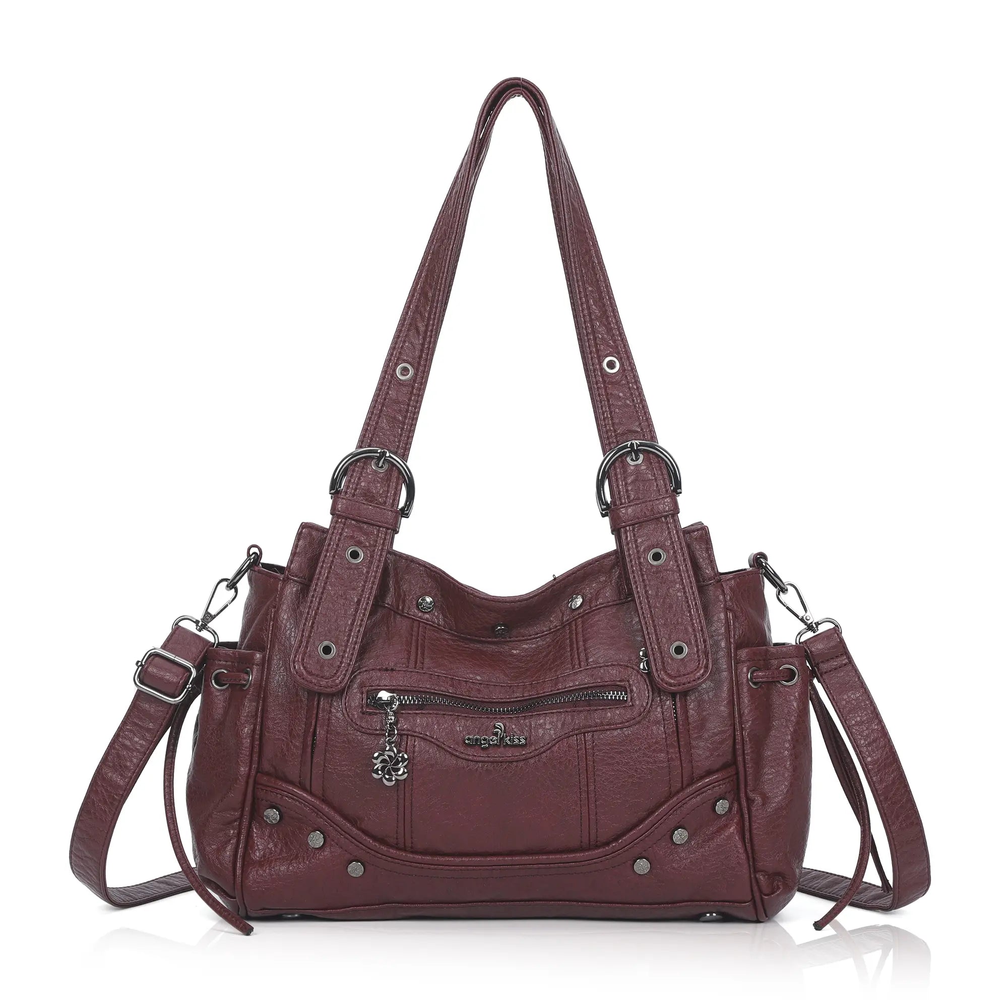 バッグ vintage leather shoulder bag sullen Vintage Biker Multi-Pocket Satchel Shoulder Bag – Angel Kiss