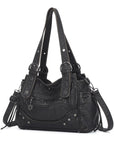 Vintage Biker Multi-Pocket Satchel Shoulder Bag
