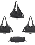 Vintage Biker Multi-Pocket Satchel Shoulder Bag