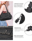 Vintage Biker Multi-Pocket Satchel Shoulder Bag