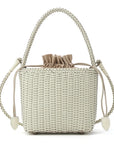 Boho Vintage Woven Beige Beach Tote Bag