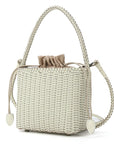Boho Vintage Woven Beige Beach Tote Bag