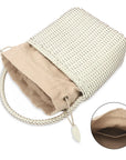 Boho Vintage Woven Beige Beach Tote Bag
