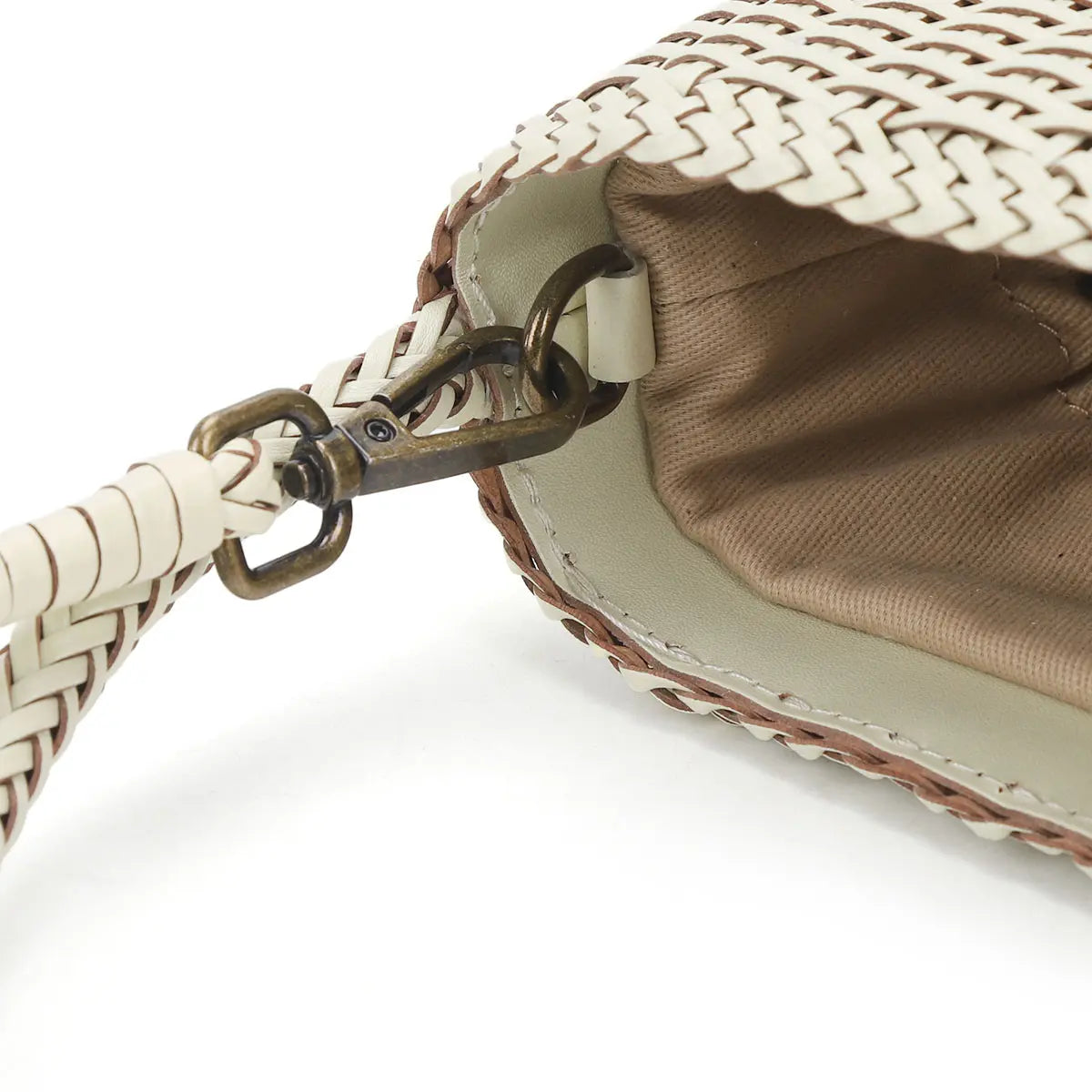 Boho Vintage Woven Beige Beach Tote Bag