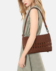 Vintage Versatile Woven Brown Shoulder & Handbag