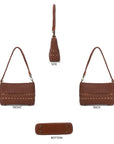 Vintage Versatile Woven Brown Shoulder & Handbag