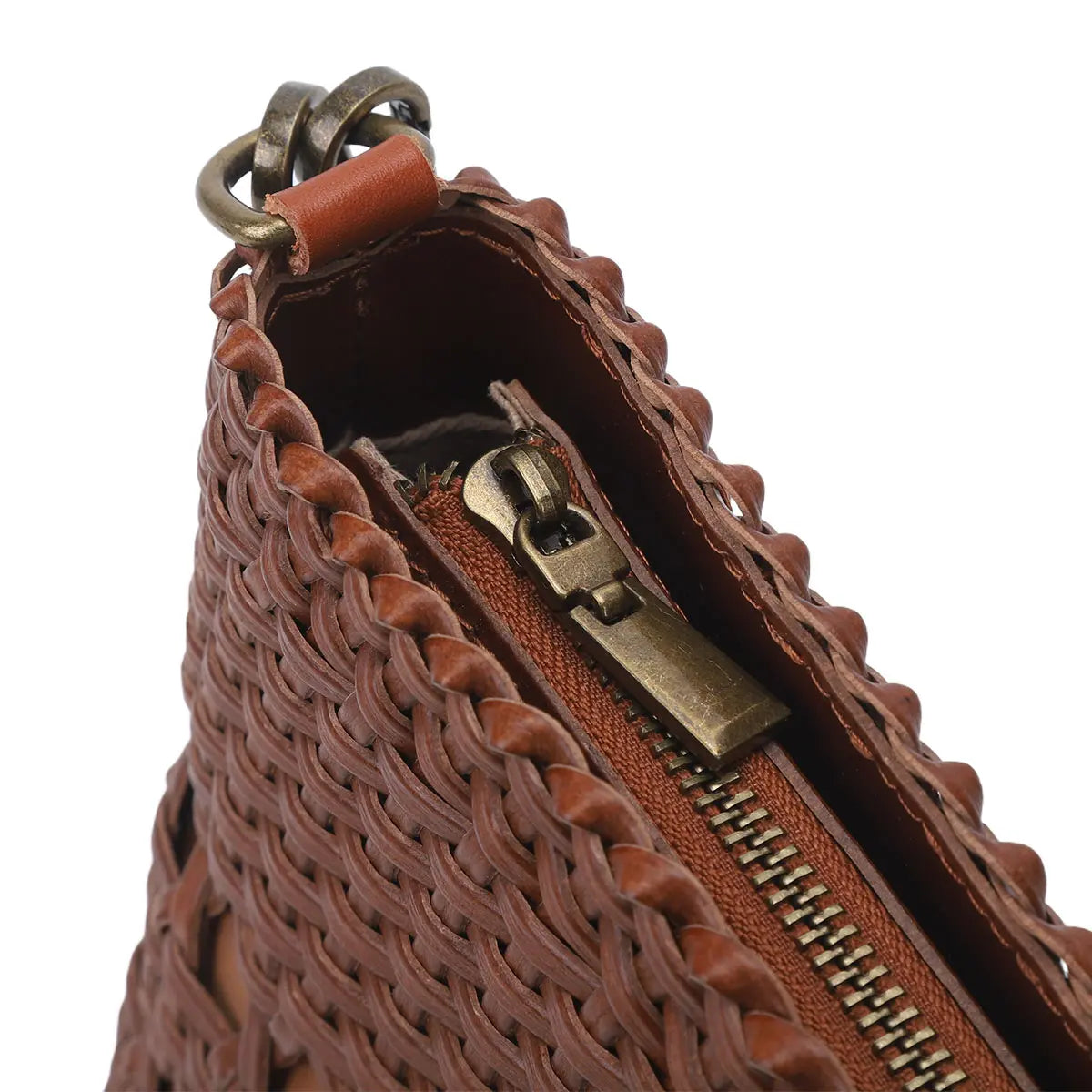 Vintage Versatile Woven Brown Shoulder & Handbag