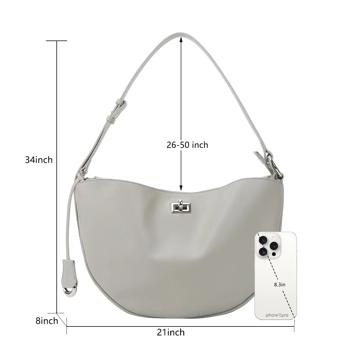 Angelkiss Vegan Crescent Bag | Convertible Multipurpose Vegan Leather Crossbody/Shoulder Bag