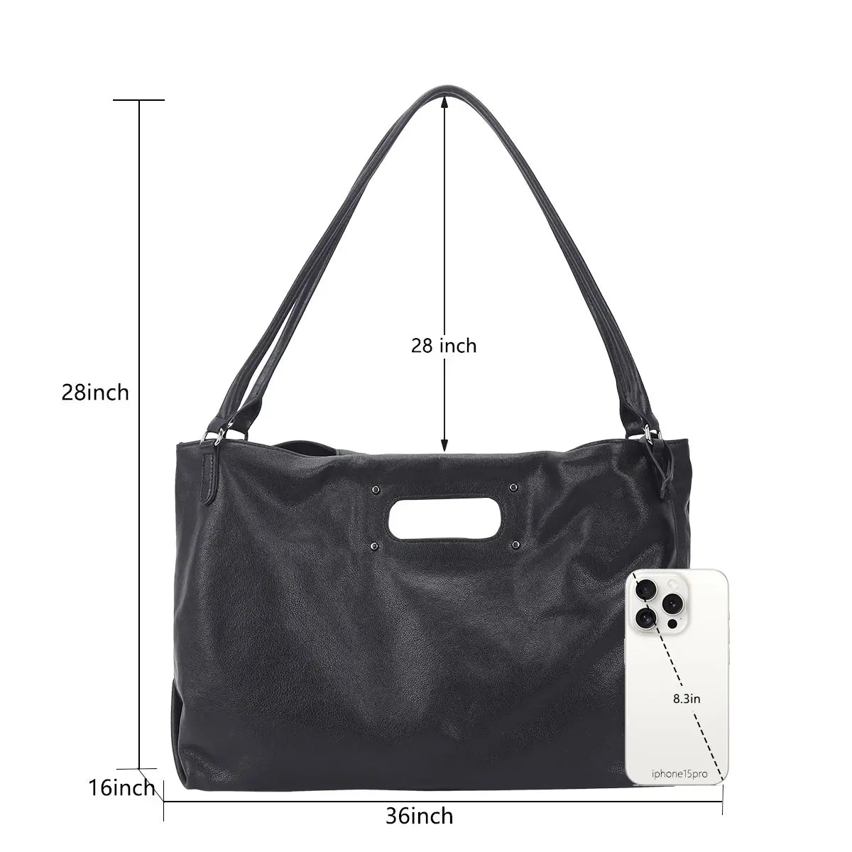 Urban Commuter Vegan Leather Tote/Shoulder Bag