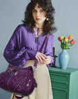 Women Large capacity hobo Handbag Washed PU Leather-Angelkiss Bag