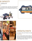 Washed denim vintage PU multi-bag shoulder bag for women-Angelkiss Bag