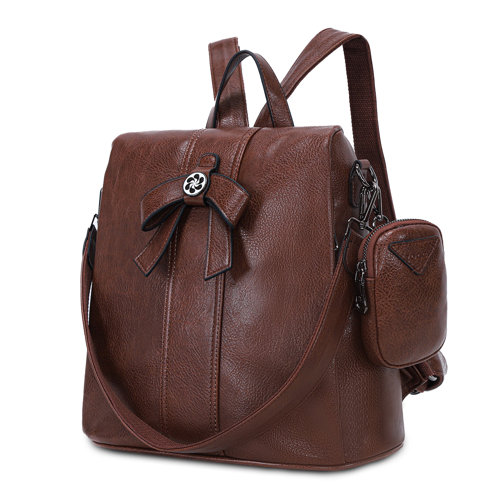 large capacity solid color multi-functional backpack-Angelkiss Bag