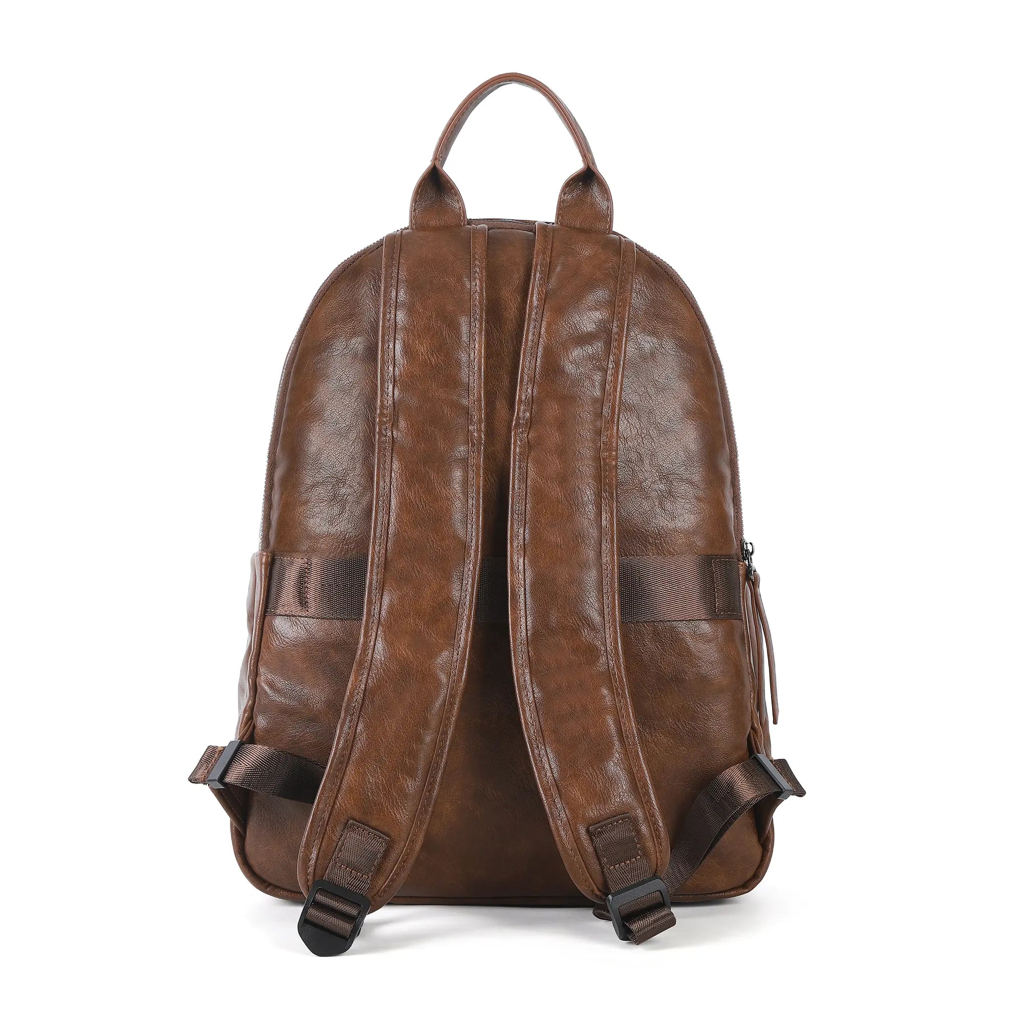 Outdoor Travel Backpack – Vintage Vegan Leather Hiking Daypack with Multi-Pocket Design | Angelkiss