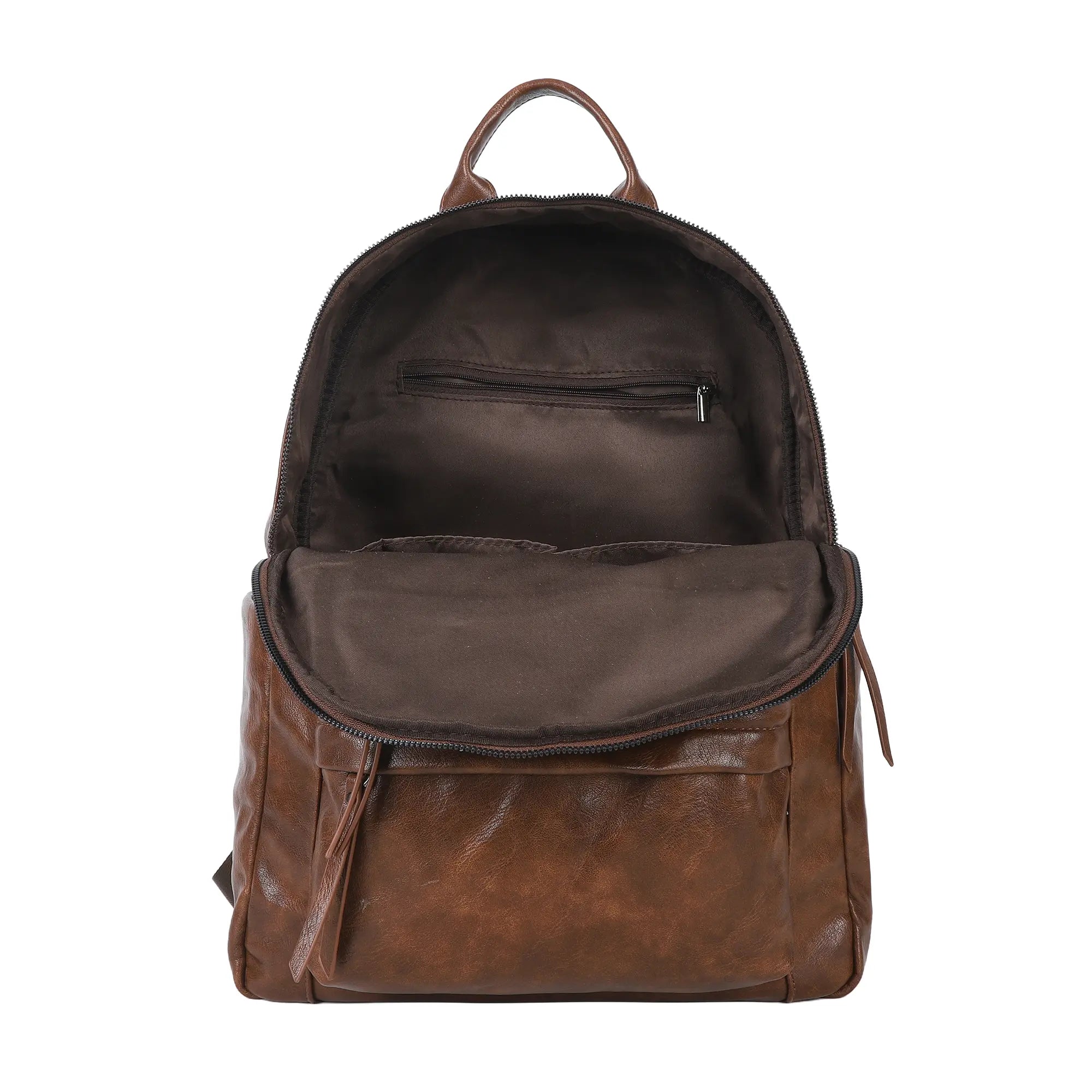 Outdoor Travel Backpack – Vintage Vegan Leather Hiking Daypack with Multi-Pocket Design | Angelkiss