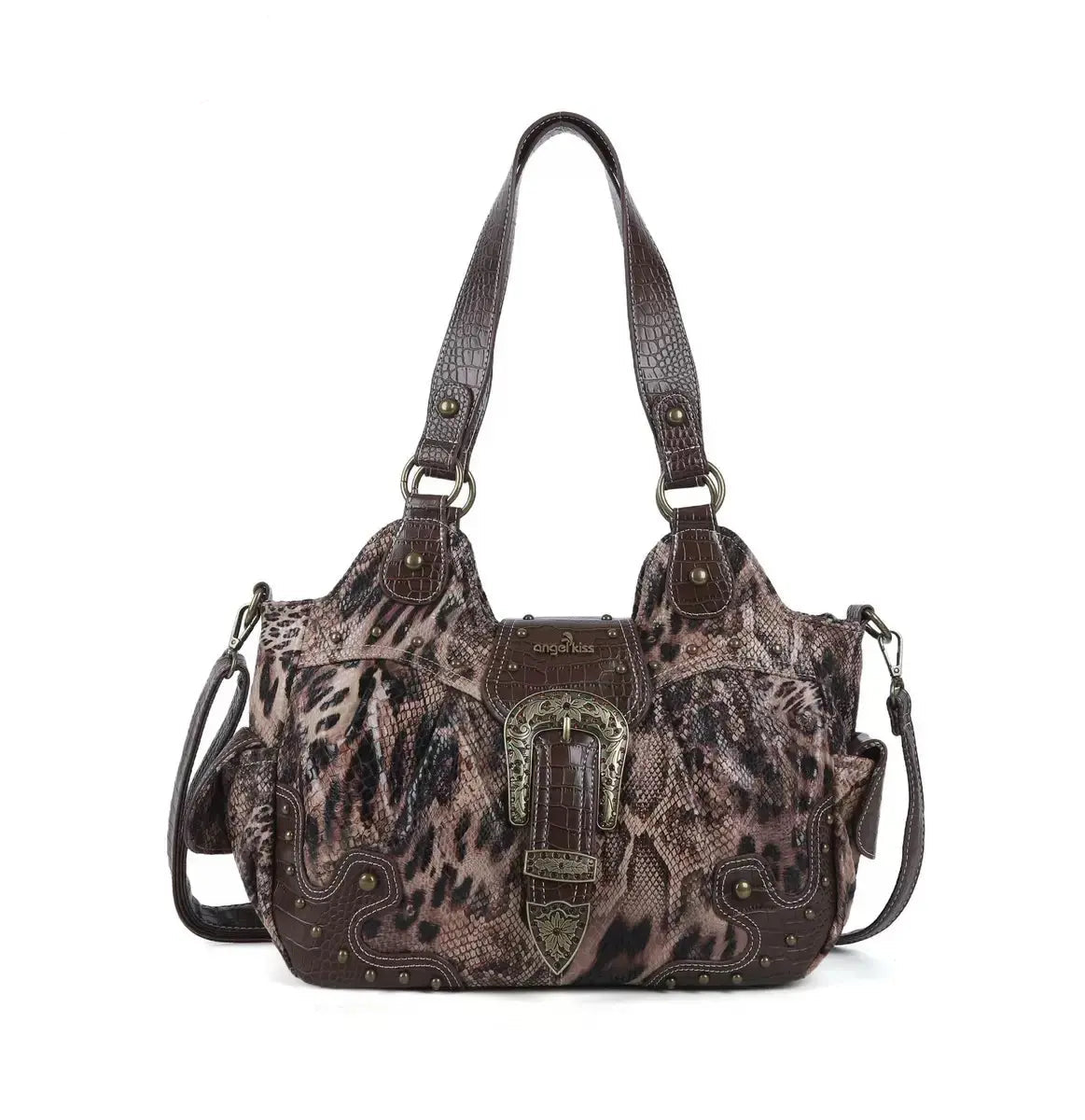 Exquisito bolso de mano de mezclilla lisa para dama | Angel Kiss