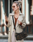 Classic fashion leopard print diagonal shoulder bag Tote purse
