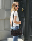 Classic fashion leopard print diagonal shoulder bag Tote purse