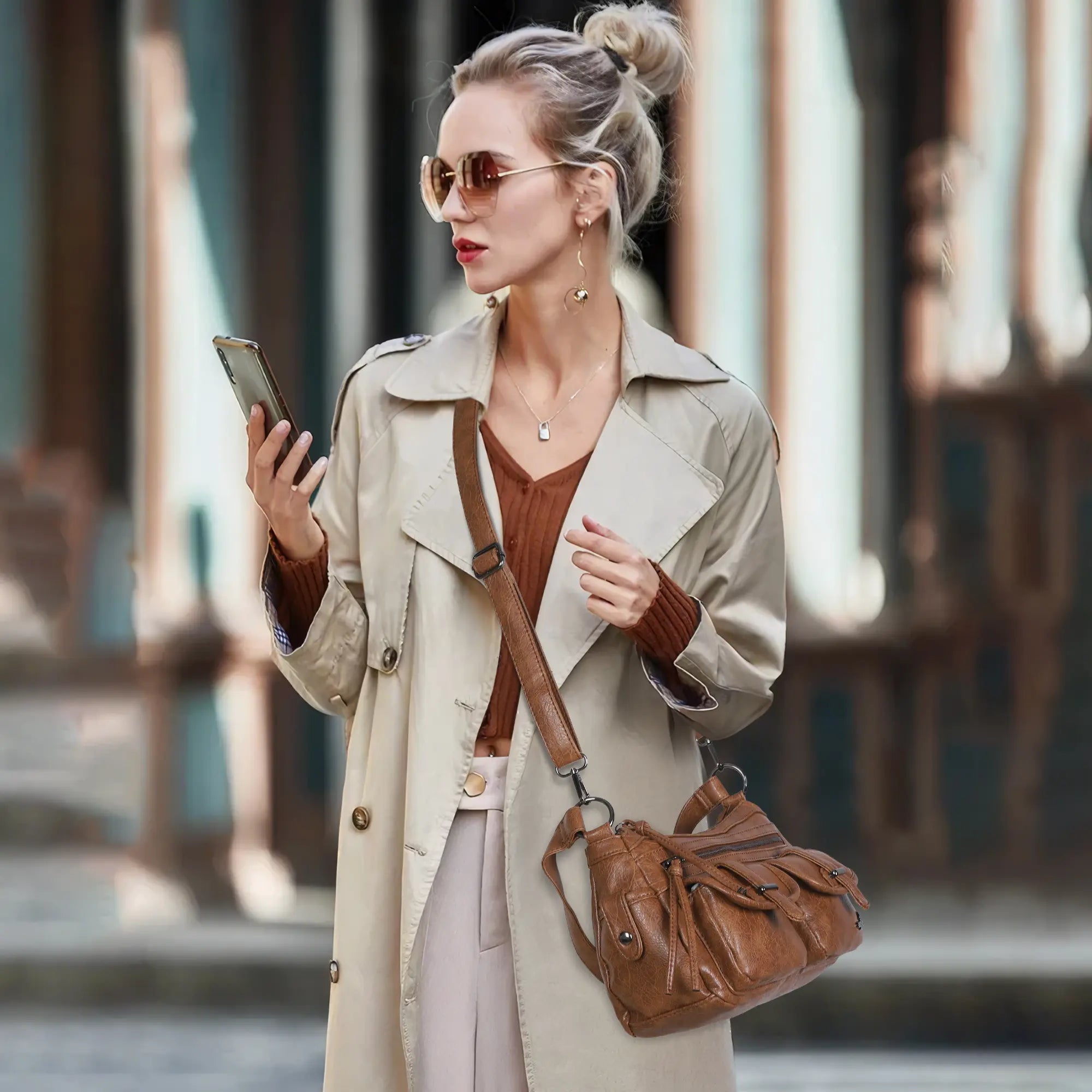 Simple personality crossbody  purse shoulder bag  handbags