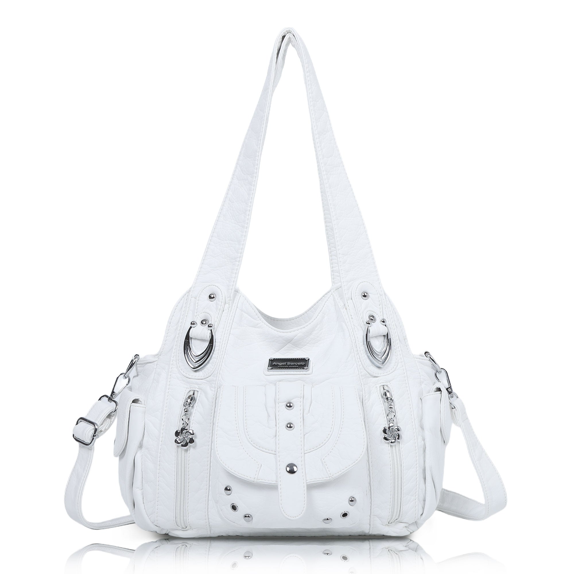 Tote retro solid color spacious unique texture wandering bag-Angelkiss Bag