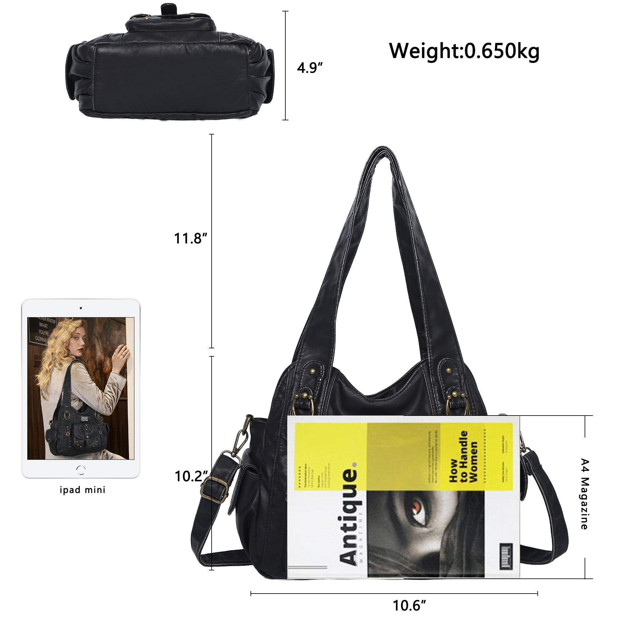 Women's large capacity Tote hobo handbags-Angelkiss Bag