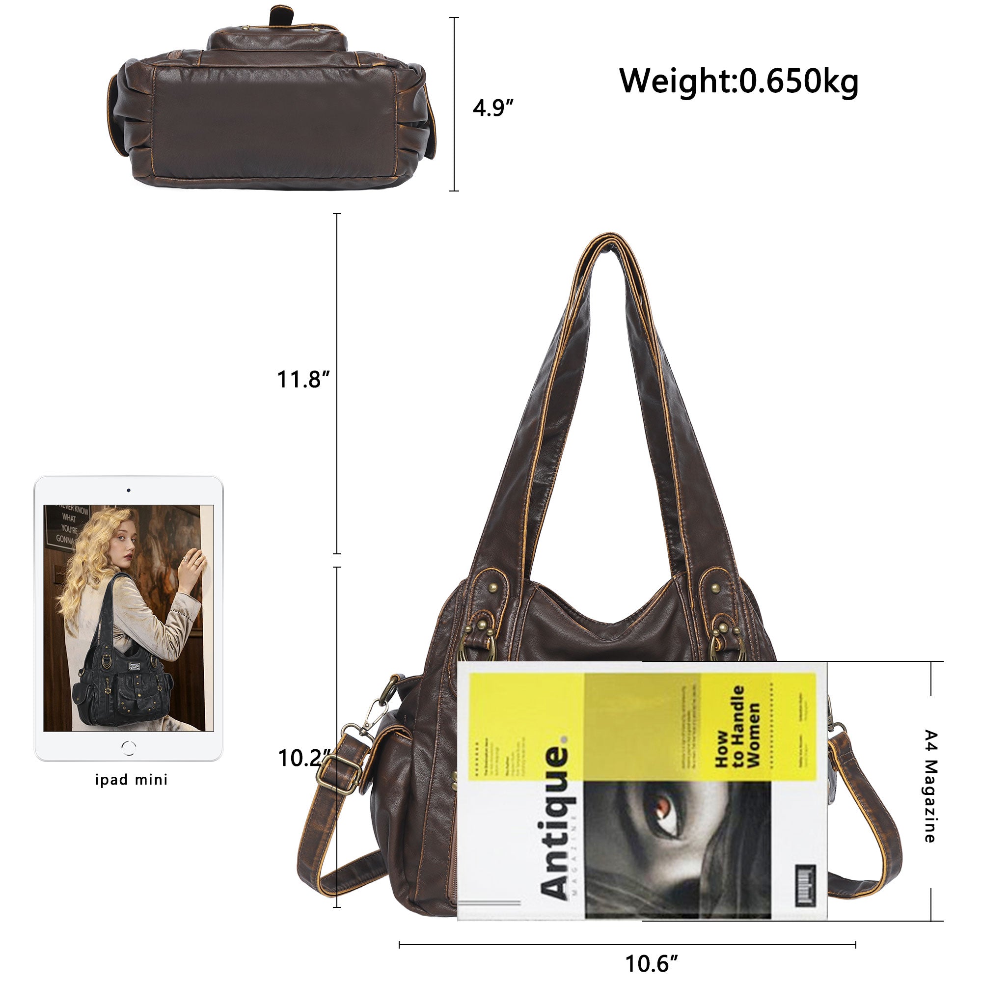 Women's large capacity Tote hobo handbags-Angelkiss Bag