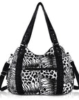 large capacity vintage plaid oil painting handbag-Angelkiss Bag
