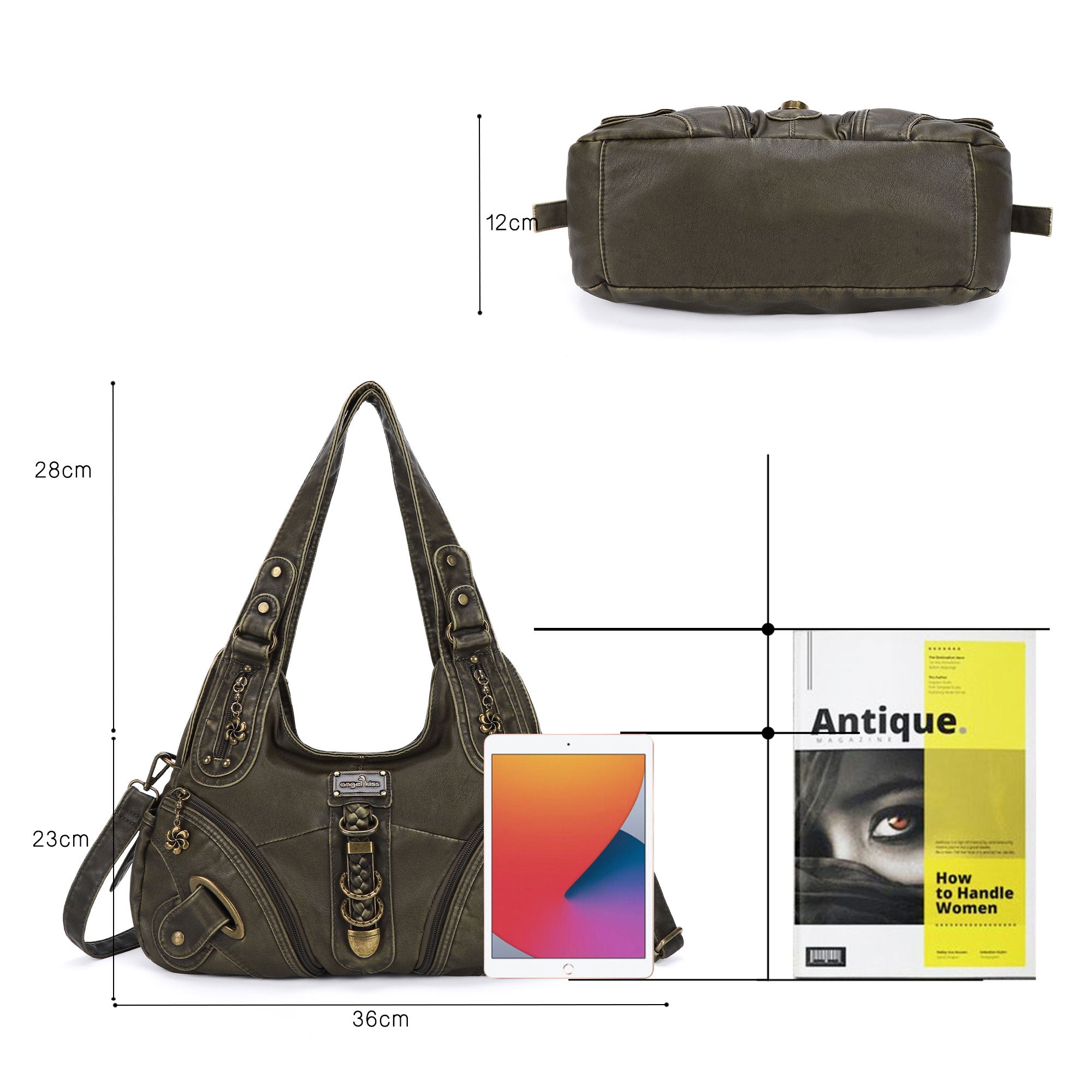 Hobo style retro shoulder purse-Angelkiss Bag