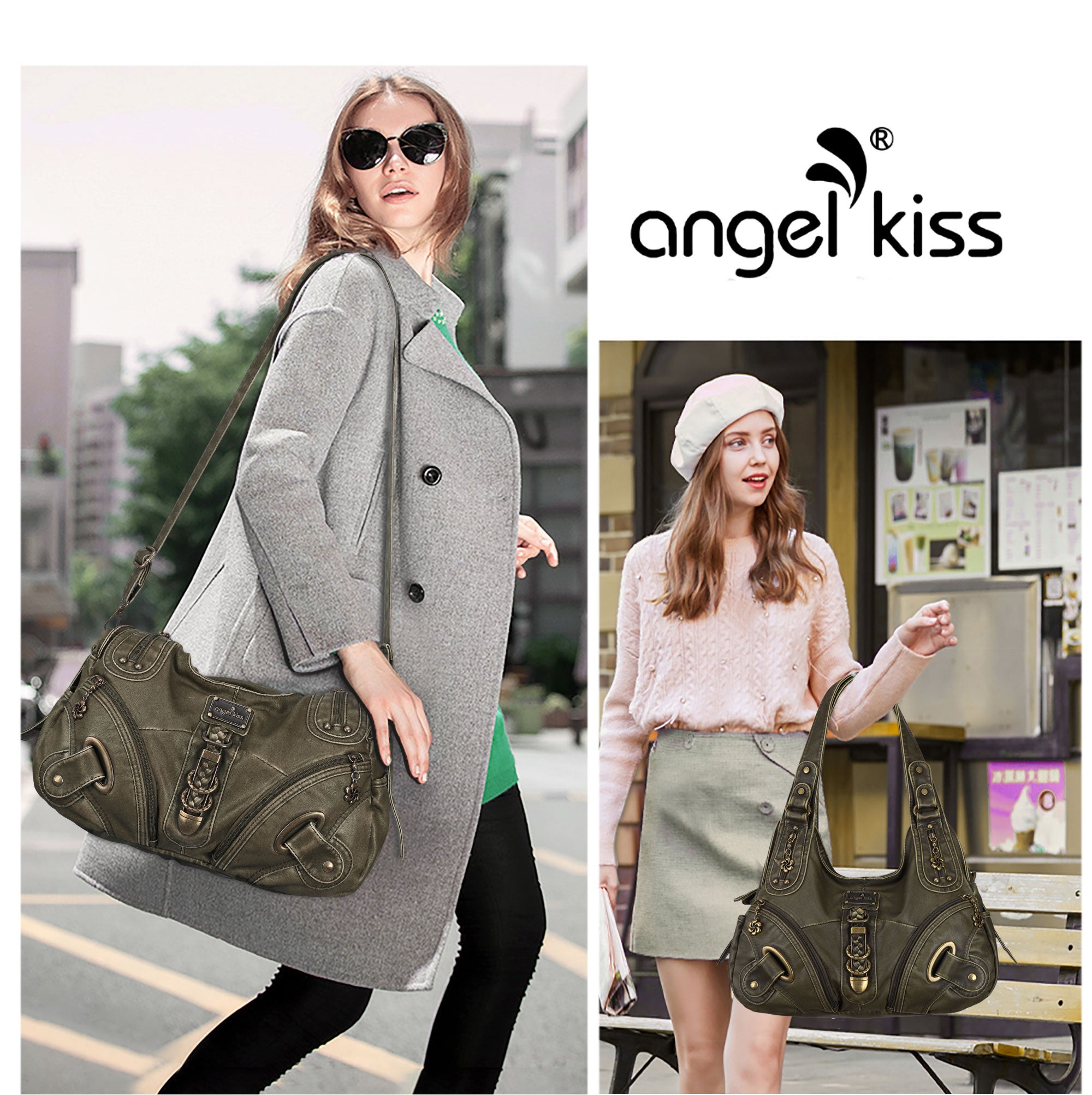 Hobo style retro shoulder purse-Angelkiss Bag