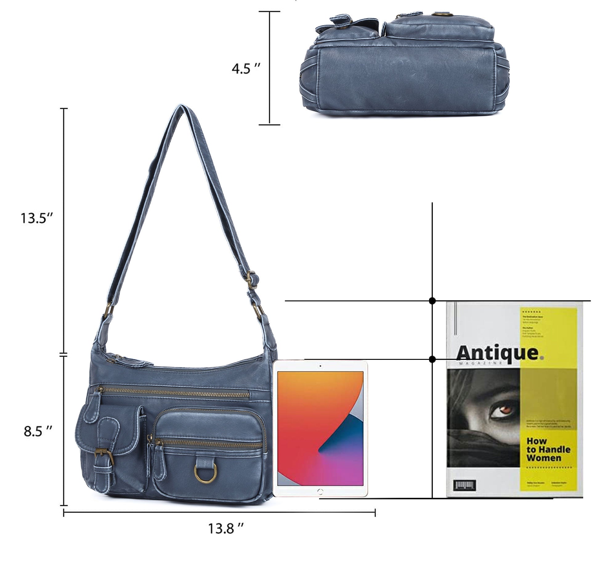 Fashion shoulder bag Soft PU leather Hobobag-Angelkiss Bag