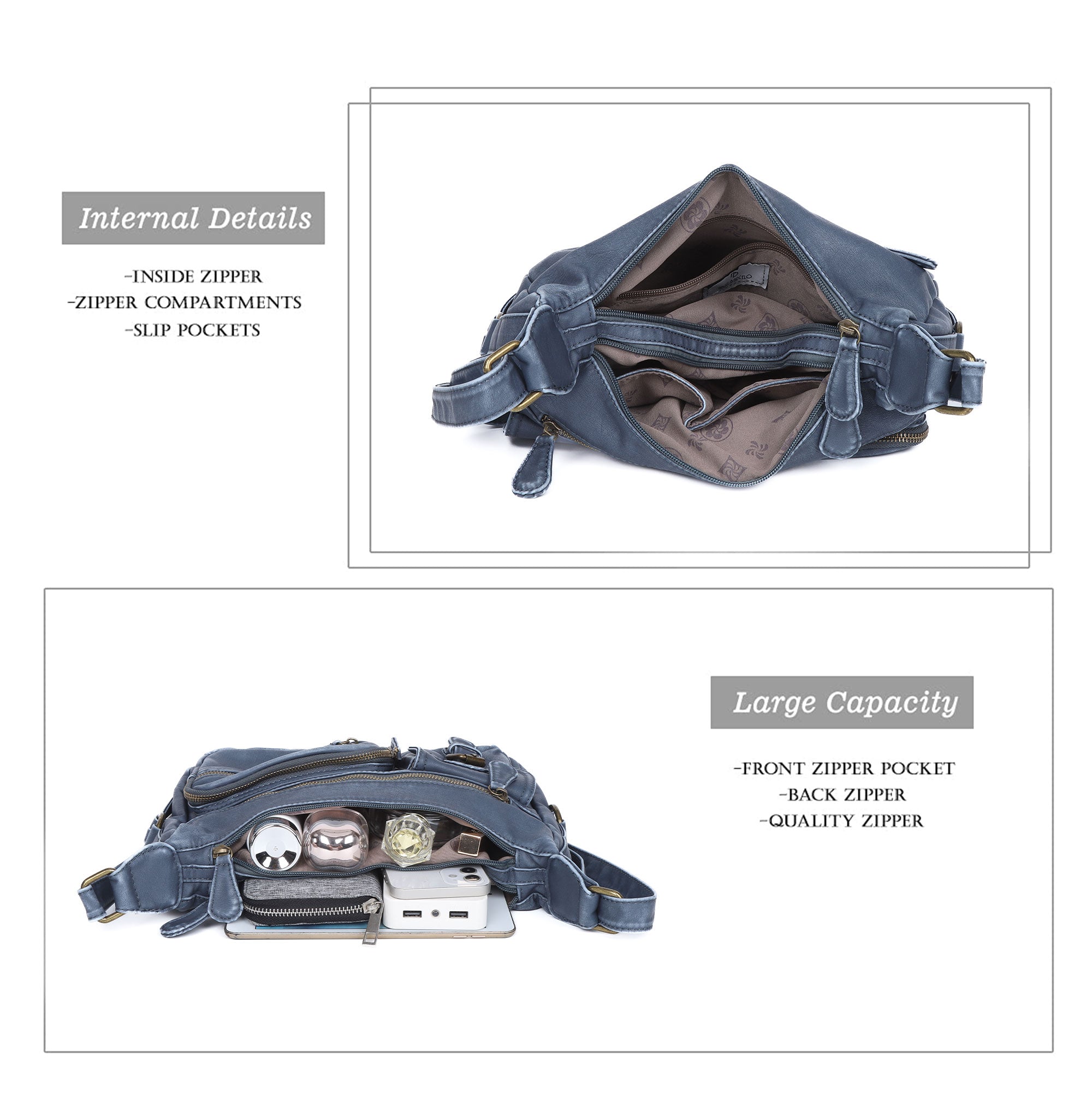 Fashion shoulder bag Soft PU leather Hobobag-Angelkiss Bag
