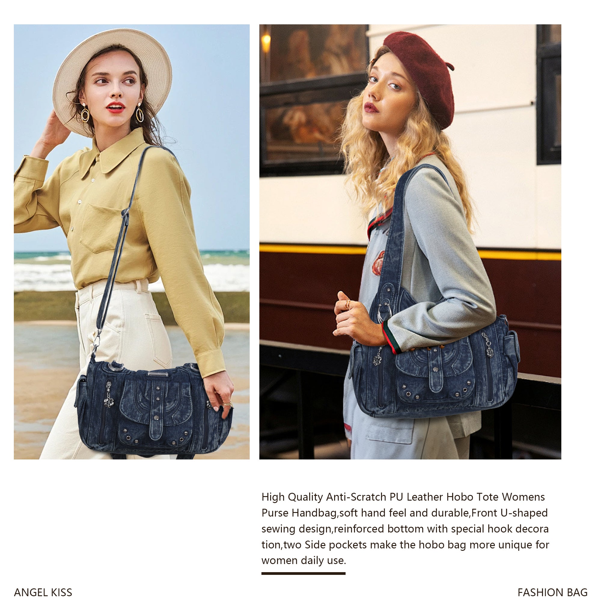 Women's Hobo Purses & Hobo Handbags-Angelkiss Bag
