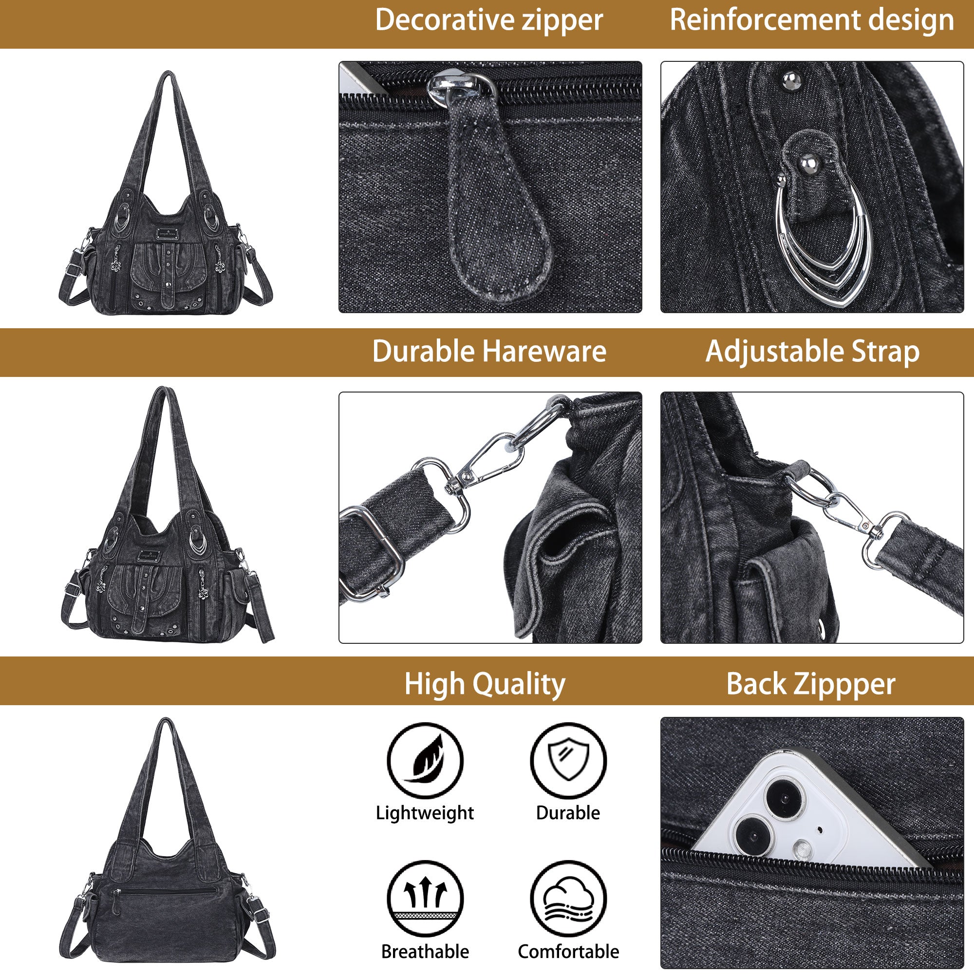 Women's Hobo Purses & Hobo Handbags-Angelkiss Bag