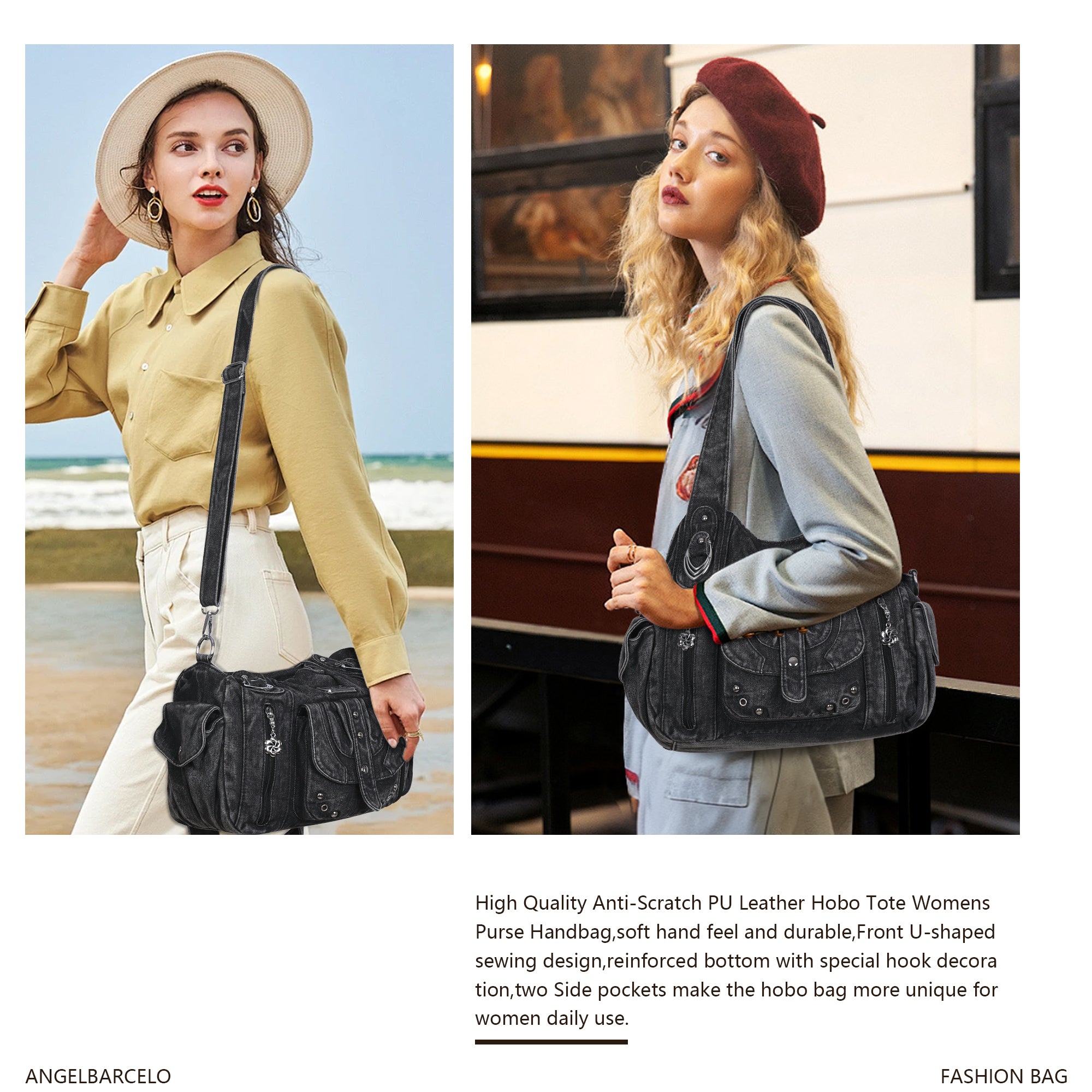 Women's Hobo Purses & Hobo Handbags-Angelkiss Bag