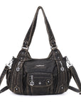 Women Shoulder Bag Handbag of Washed PU Leather-Angelkiss Bag