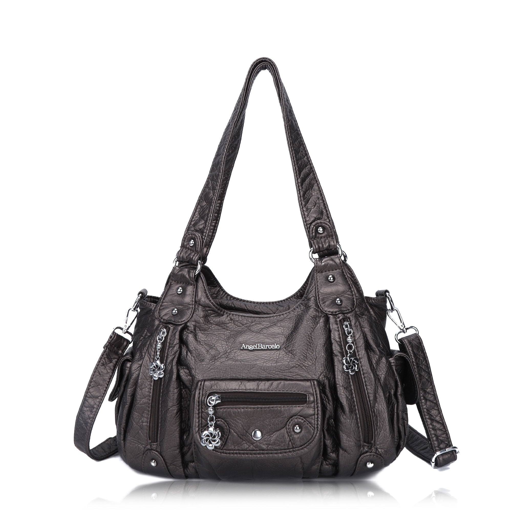 Women Shoulder Bag Handbag of Washed PU Leather-Angelkiss Bag